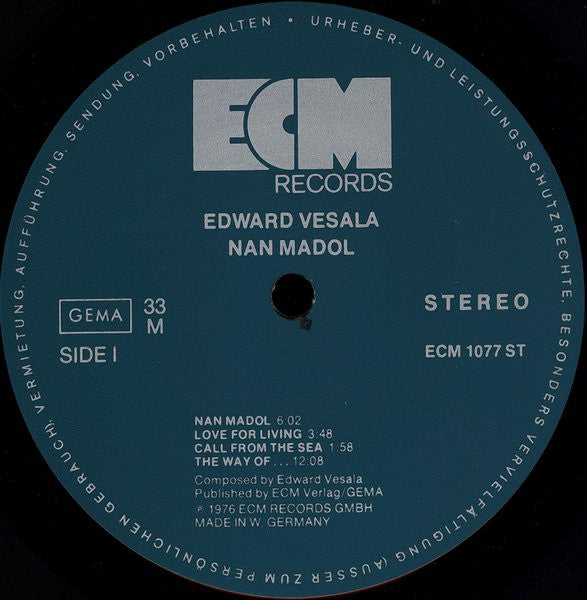 Edward Vesala : Nan Madol (LP, Album, RE)