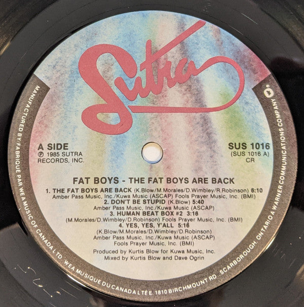Fat Boys - The Fat Boys Are Back (LP, Album) - De Platen Aap – Vinylwinkel in Brielle & online webshop voor muziekliefhebbers