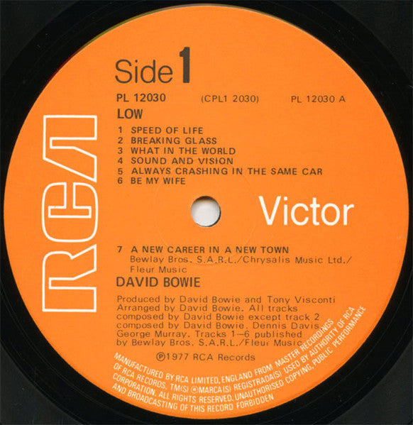 David Bowie - Low (LP, Album) - De Platen Aap – Vinylwinkel in Brielle & online webshop voor muziekliefhebbers