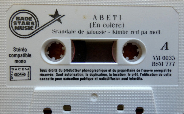 Abeti : En Colère (Cass, Album)