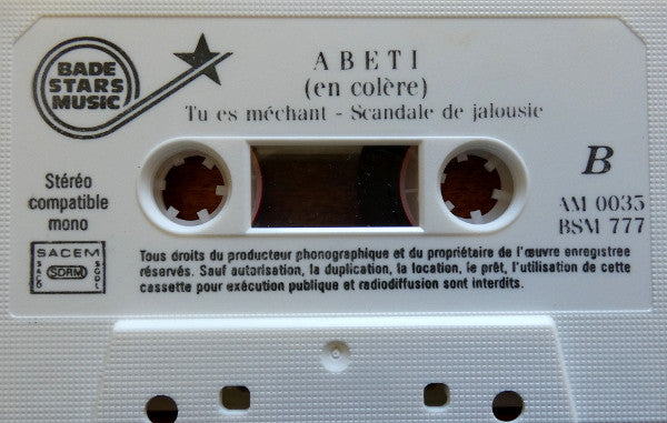 Abeti : En Colère (Cass, Album)