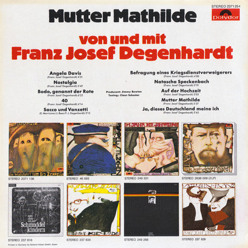 Franz Josef Degenhardt : Mutter Mathilde (LP, Album)