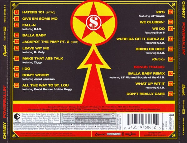 Chingy - Powerballin' (CD, Album, Copy Prot.) - De Platen Aap – Vinylwinkel in Brielle & online webshop voor muziekliefhebbers