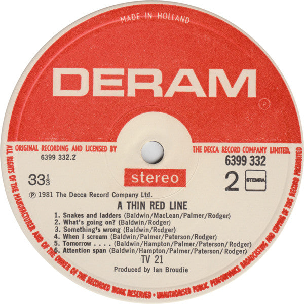 TV21 : A Thin Red Line (LP, Album)