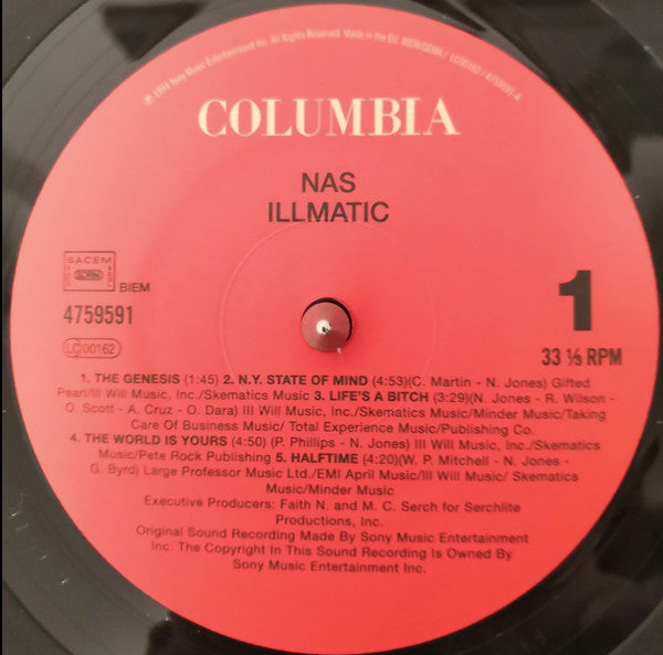 Nas - Illmatic (LP, Album, RE) - De Platen Aap – Vinylwinkel in Brielle & online webshop voor muziekliefhebbers