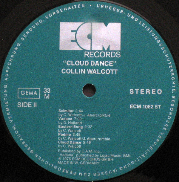 Collin Walcott : Cloud Dance (LP, Album)