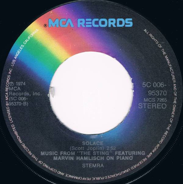Marvin Hamlisch : Music From "The Sting" - The Entertainer (7", Single)