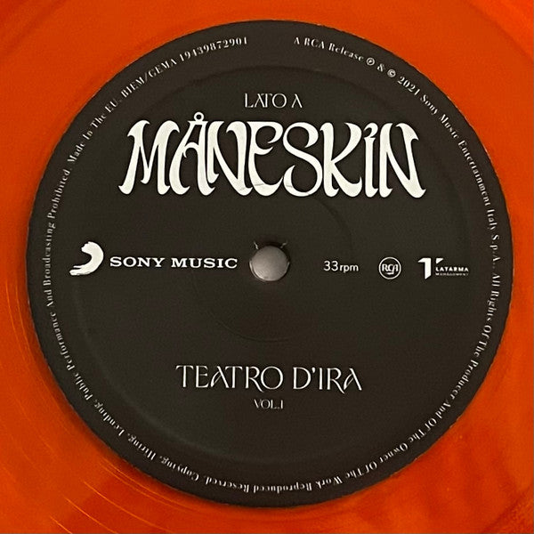 Måneskin - Teatro D'Ira - Vol.I (LP, Album, RE, Dar) - De Platen Aap – Vinylwinkel in Brielle & online webshop voor muziekliefhebbers