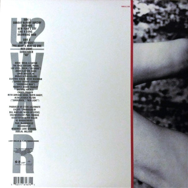 U2 : War (LP,Album,Reissue,Remastered,Stereo)