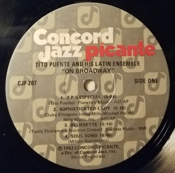 Tito Puente And His Latin Ensemble* : On Broadway (LP, Album)