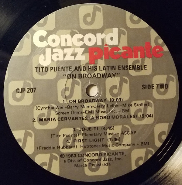 Tito Puente And His Latin Ensemble* : On Broadway (LP, Album)