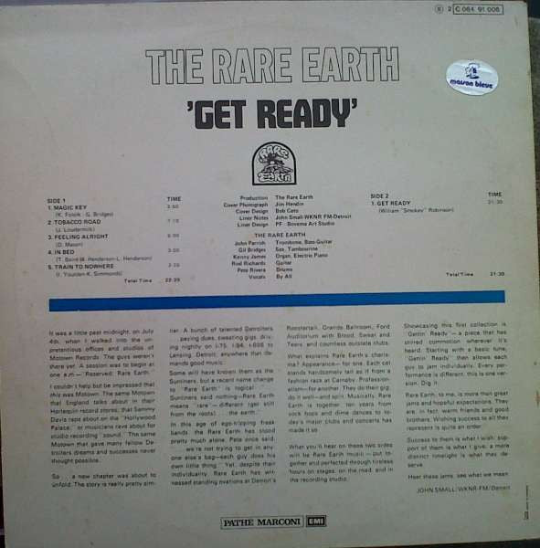 Rare Earth : Get Ready (LP, Album, RE)