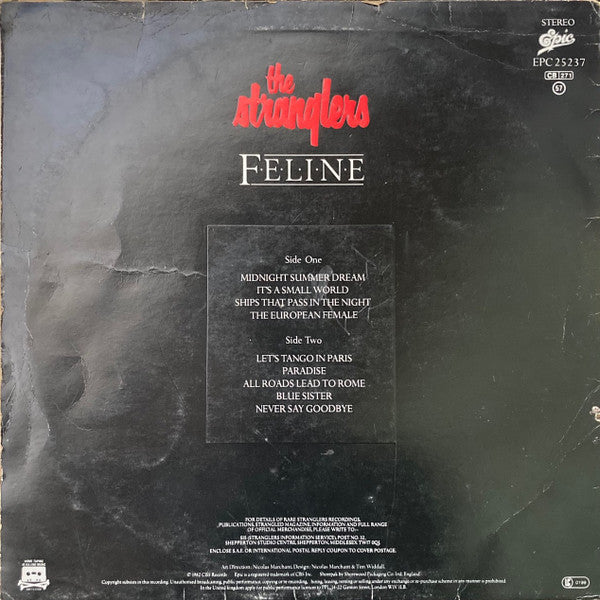 The Stranglers : Feline (LP, Album, Emb)
