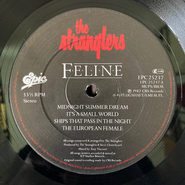 The Stranglers : Feline (LP, Album, Emb)