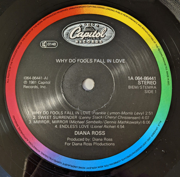 Diana Ross : Why Do Fools Fall In Love (LP, Album, Gat)