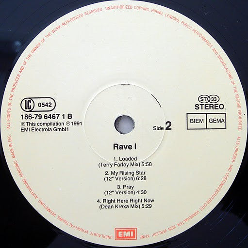 Various : Rave I (2xLP, Comp)
