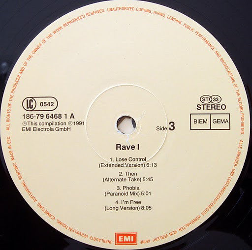 Various : Rave I (2xLP, Comp)