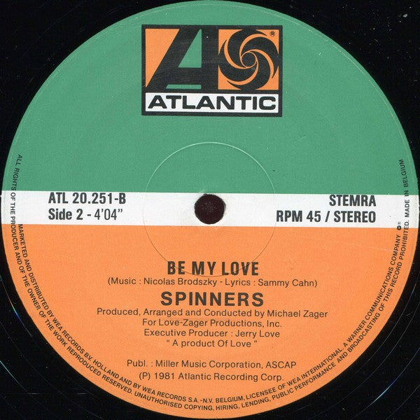 Spinners - Medley: Yesterday Once More/Nothing Remains The Same (12", Maxi) - De Platen Aap – Vinylwinkel in Brielle & online webshop voor muziekliefhebbers