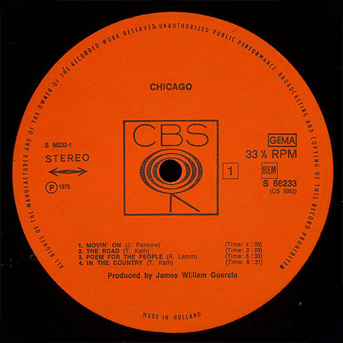 Chicago (2) : Chicago (LP,Album)