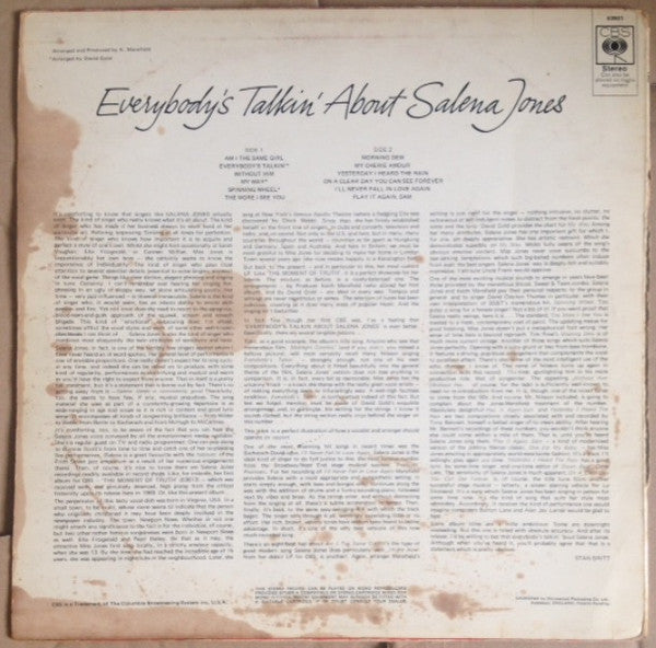 Salena Jones : Everybody's Talkin' About Salena Jones (LP, Album)