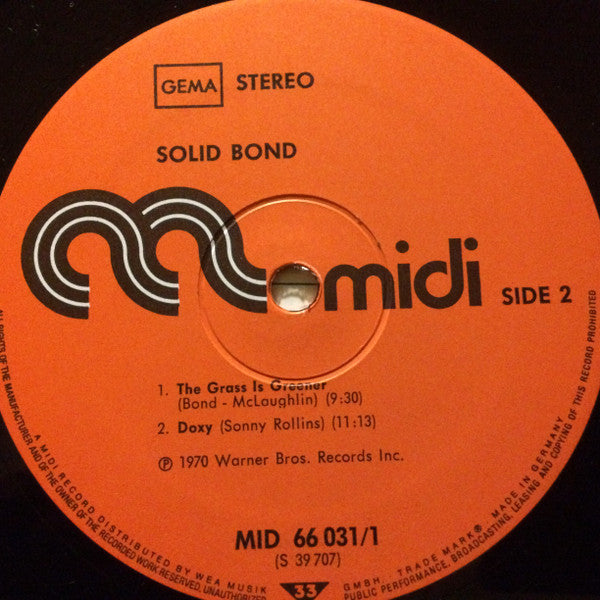 Graham Bond : Solid Bond (2xLP, Album, RE)