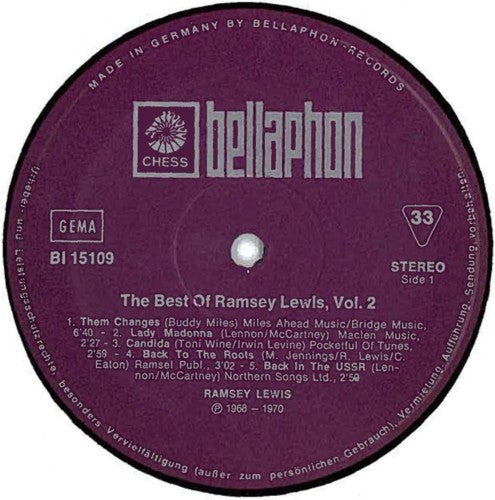 Ramsey Lewis : The Best Of Ramsey Lewis Vol. 2 (LP, Comp)