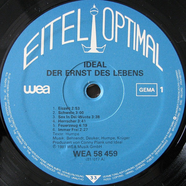 Ideal (3) : Der Ernst Des Lebens (LP, Album)