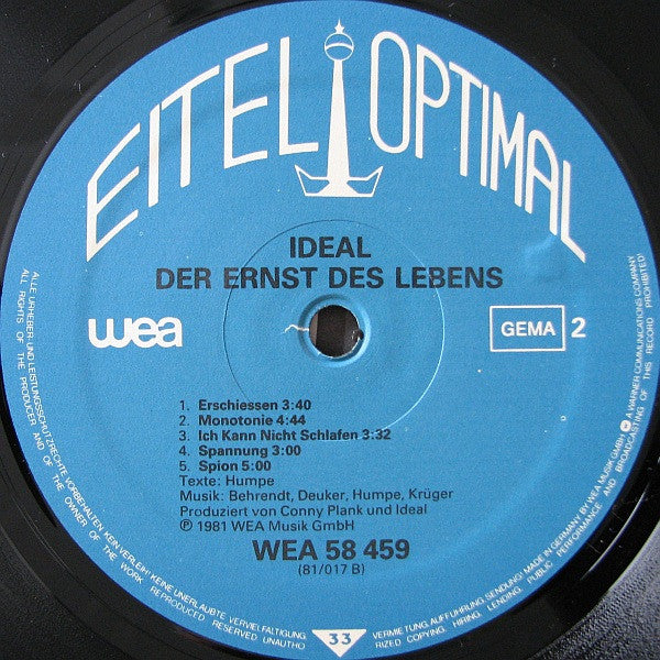 Ideal (3) : Der Ernst Des Lebens (LP, Album)