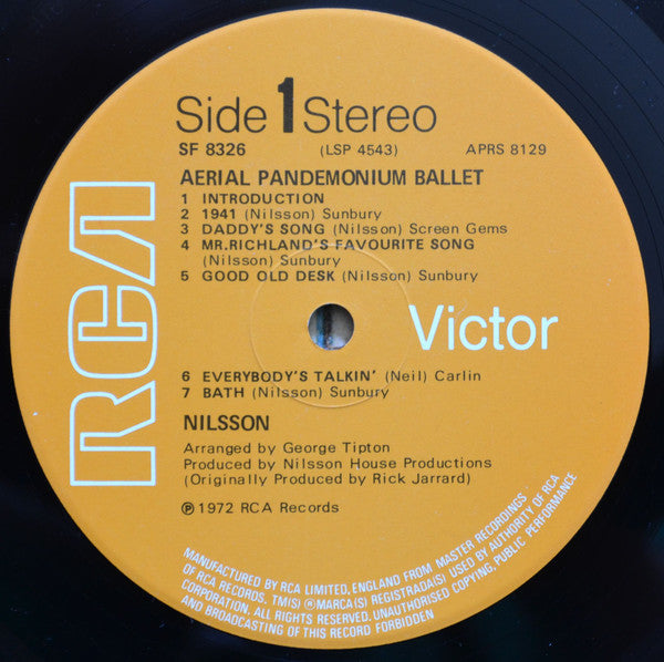 Nilsson* : Aerial Pandemonium Ballet (LP, Album)