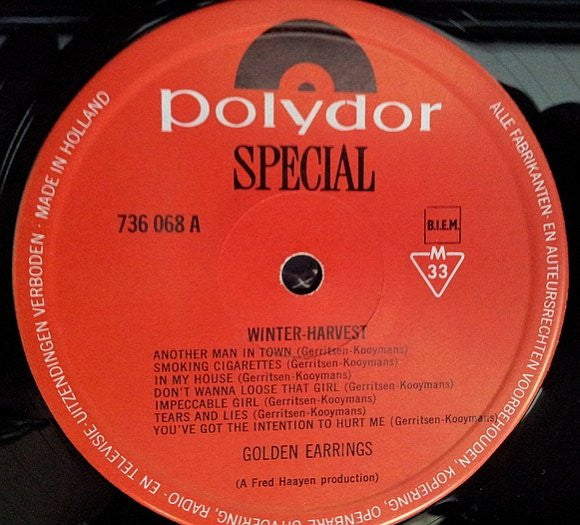 Golden Earring - Winter-Harvest (LP, Album, Mono) - De Platen Aap – Vinylwinkel in Brielle & online webshop voor muziekliefhebbers