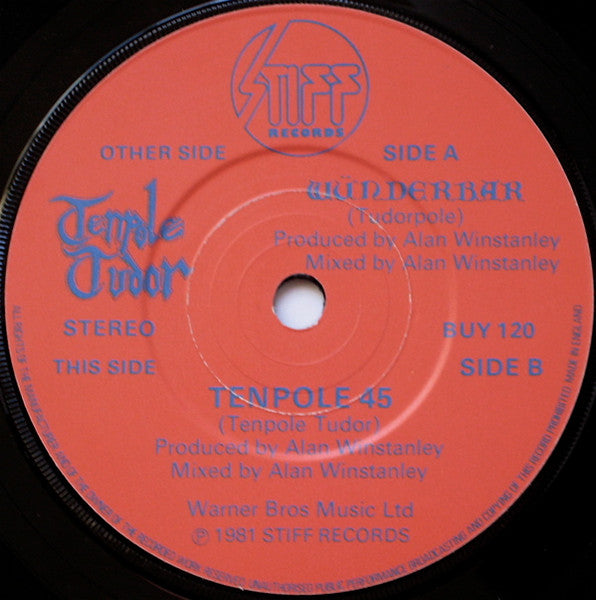Tenpole Tudor : Wünderbar (7", Single)