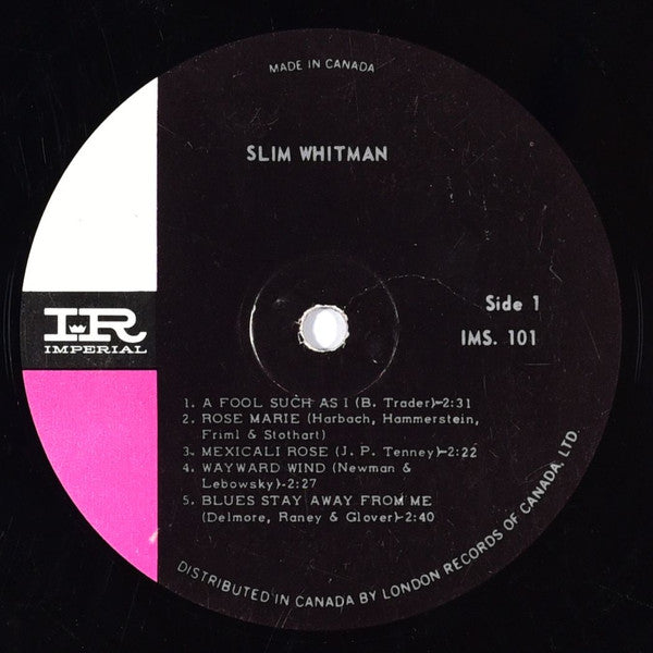 Slim Whitman : Sampler (LP, Smplr)