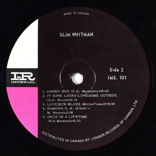 Slim Whitman : Sampler (LP, Smplr)