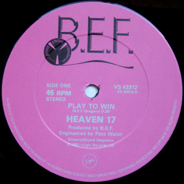 Heaven 17 : Play To Win (12",45 RPM,Single,Stereo)