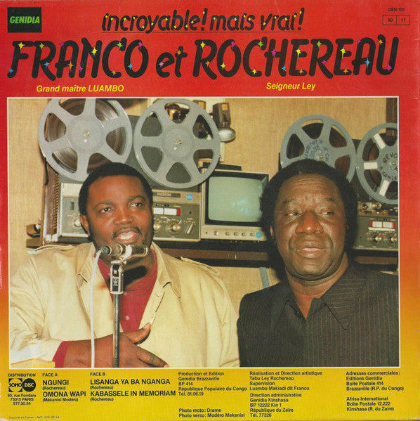 Tabu Ley Rochereau Et Franco : L'Evénement! Rochereau Et Franco A Paris (LP,Album,Stereo)