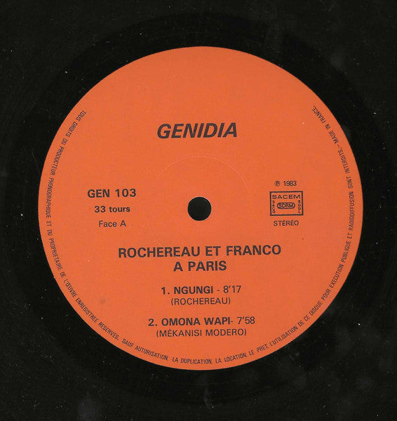Tabu Ley Rochereau Et Franco : L'Evénement! Rochereau Et Franco A Paris (LP,Album,Stereo)