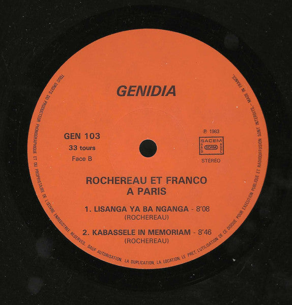 Tabu Ley Rochereau Et Franco : L'Evénement! Rochereau Et Franco A Paris (LP,Album,Stereo)