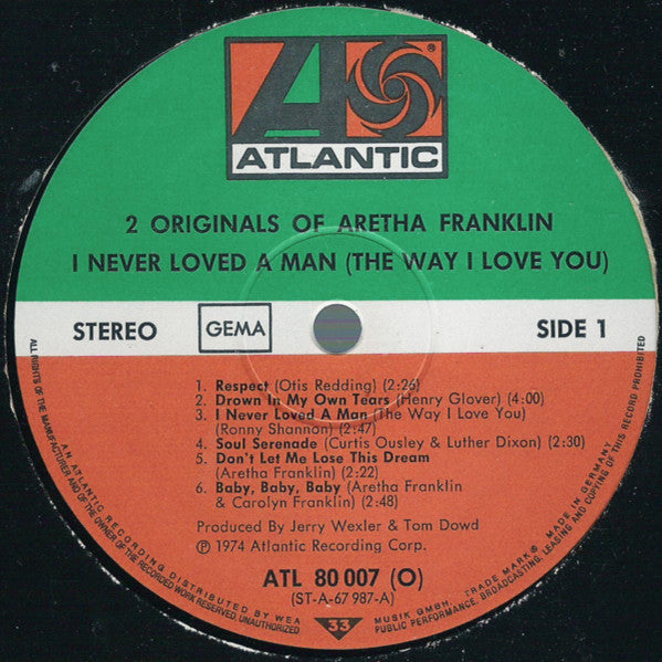 Aretha Franklin : 2 Originals Of Aretha Franklin (2xLP, Album, Comp, Gat)