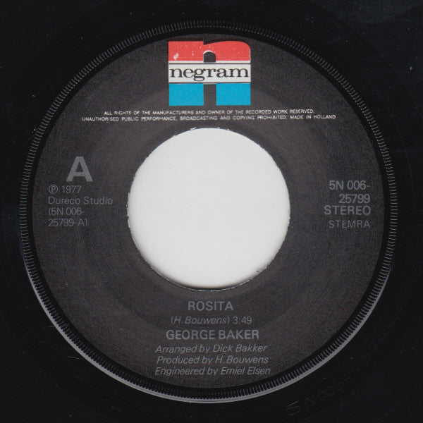 George Baker : Rosita (7", Single)