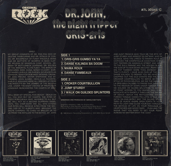 Dr. John, The Night Tripper : Gris-Gris (LP, Album, RE)
