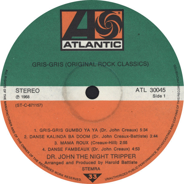 Dr. John, The Night Tripper : Gris-Gris (LP, Album, RE)