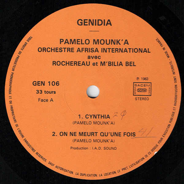 Pamelo Mounk'a Accompagné De Orchestre Afrisa L'international Avec Tabu Ley Rochereau Et Mbilia Bel : 20 Ans De Carrière (LP)