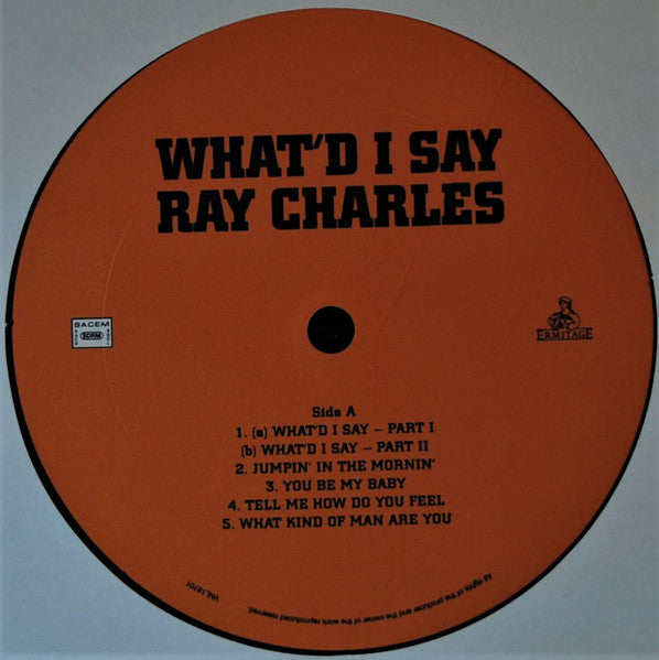 Ray Charles : What'd I Say (LP, Album, RE, 180)