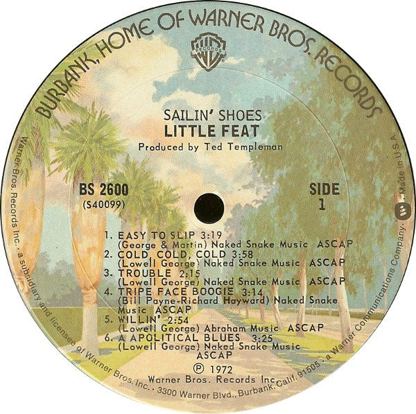 Little Feat : Sailin' Shoes (LP, Album, RE, Gat)