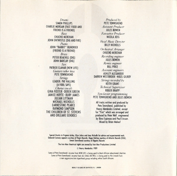 Pete Townshend - The Iron Man (The Musical By Pete Townshend) (CD, Album) - De Platen Aap – Vinylwinkel in Brielle & online webshop voor muziekliefhebbers