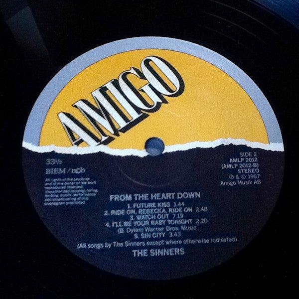 The Sinners (2) : From The Heart Down (LP, Album)