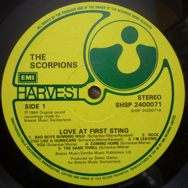 Scorpions : Love At First Sting (LP,Album)