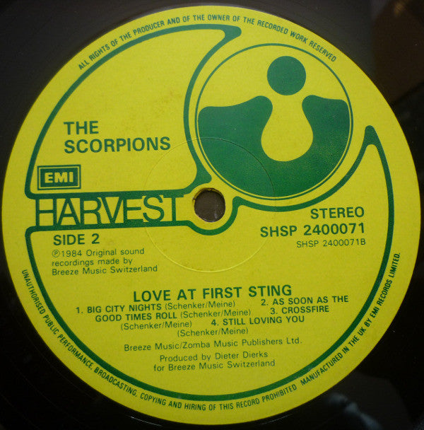 Scorpions : Love At First Sting (LP,Album)