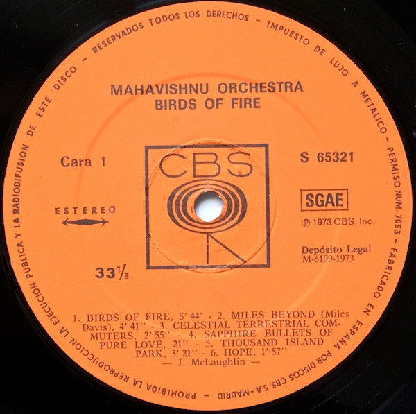 Mahavishnu Orchestra : Birds Of Fire (LP, Album)