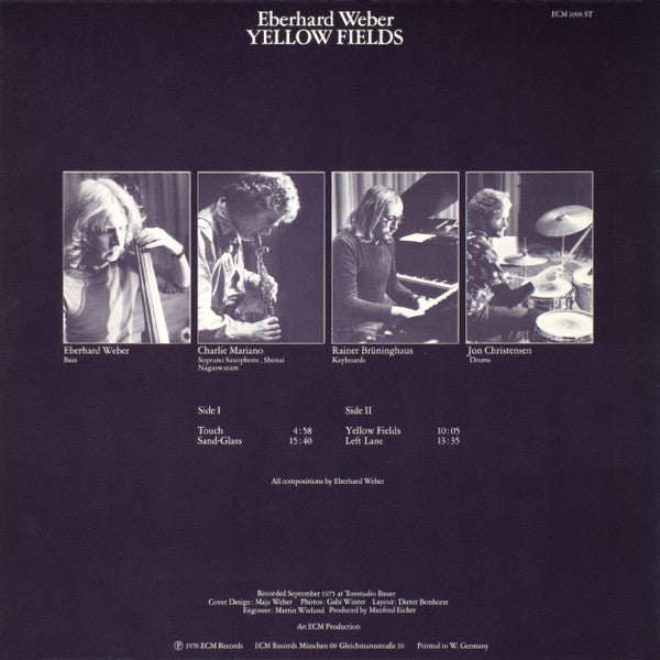 Eberhard Weber : Yellow Fields (LP, Album)
